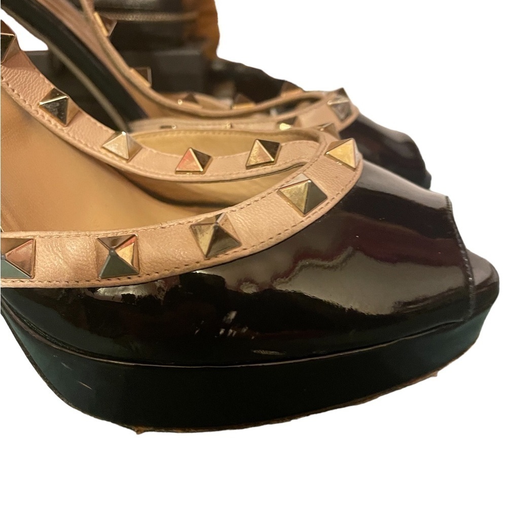 VALENTINO ROCKSTUD PLATFORM PEEP TOE HEELS - Picture 7 of 10